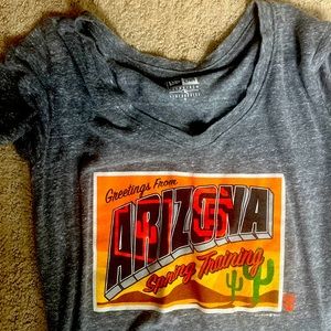 san francisco giants Spring training gray short sleeve V Neck Cute t shirt Small